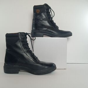 Ariat Heritage Lace Women Paddock Boots Black Leather Equestrian Riding Women7.5